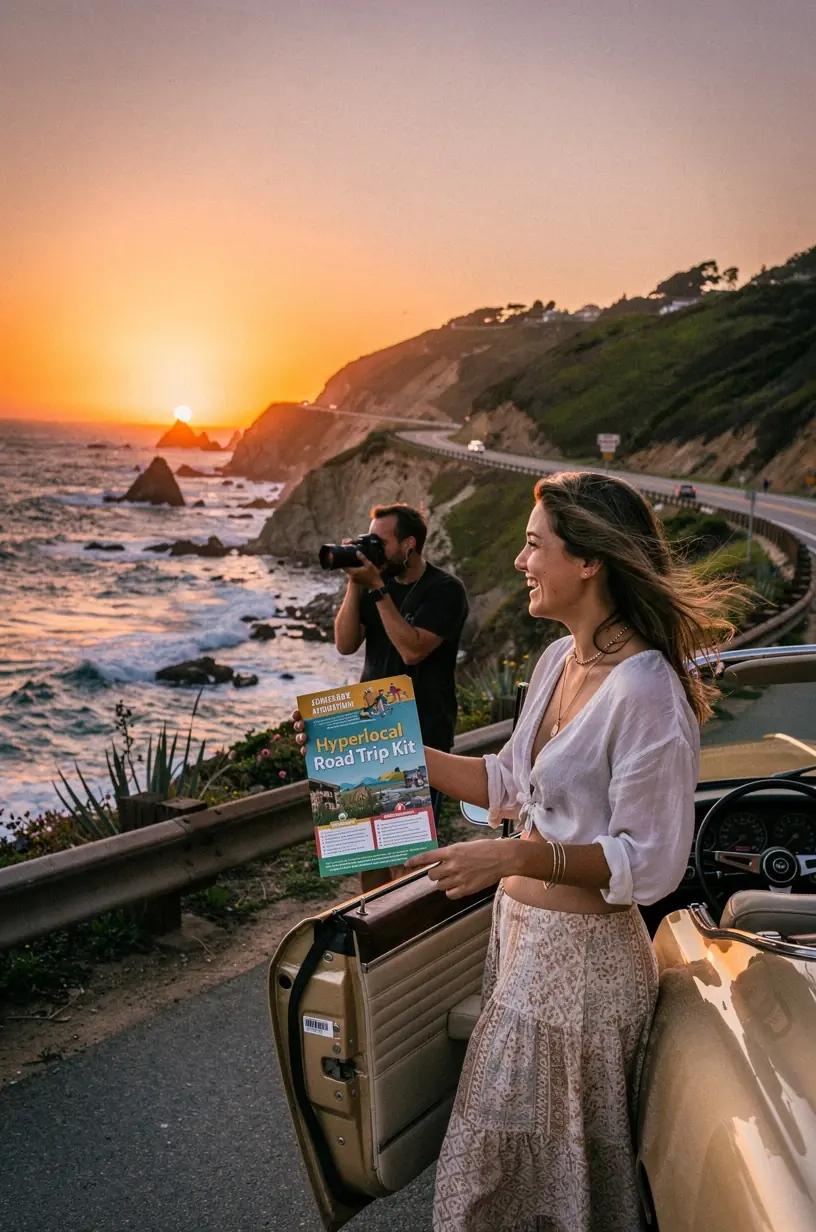 Содержимое дорожного комплекта: карта, аудиогид на флешке и набор купонов для местных ресторанов и музеев.